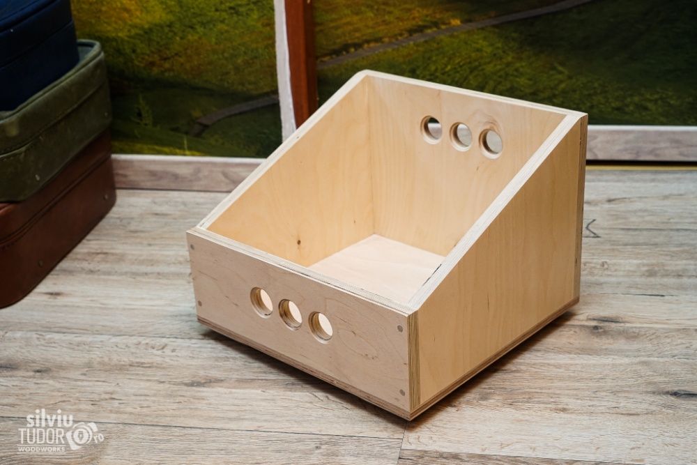 Ladita de VINILURI HANDMADE discuri pickup depozitare LP lemn VINIL