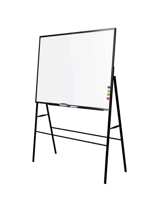 Доска белая маркерный с подставкой Deli 8784, 90x120  ОРИГИНАЛ