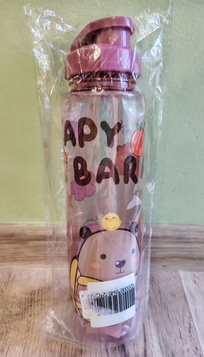 Нова детска бутилка за вода Капибара Capy Bara лилава 780 мл