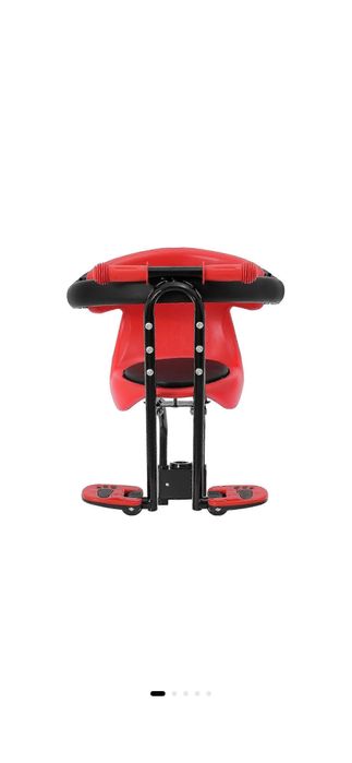 Scaun copii bicicleta, reglabil, rosu/negru, capacitate 50kg