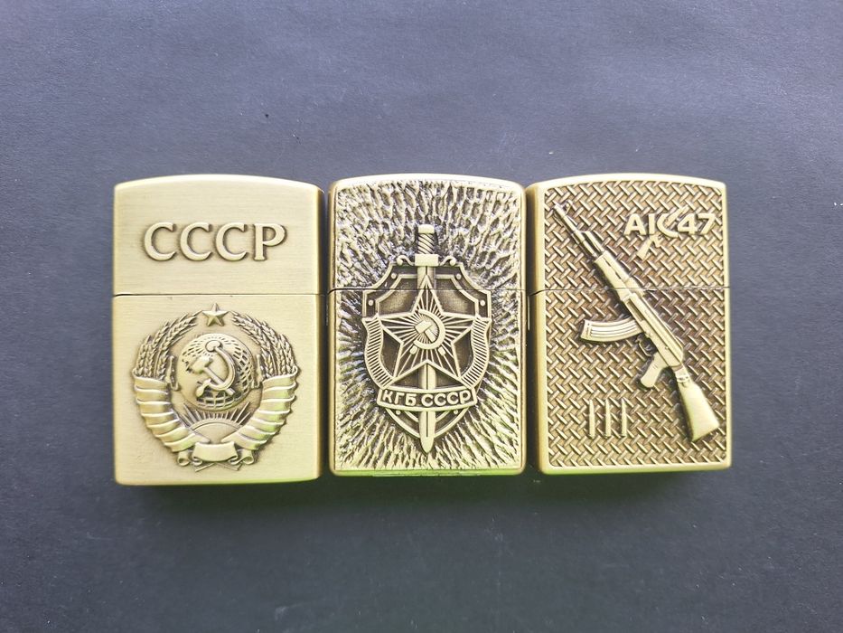 Газови запалки СССР,КГБ,АК-47 Тип Zippo (3бр.=20лв)