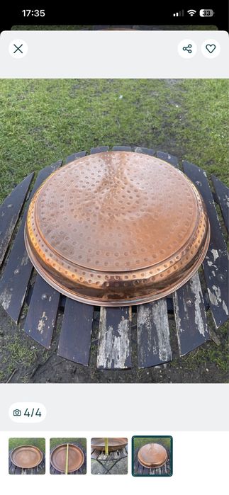 Ceaun  si tavă din cupru 5 litri