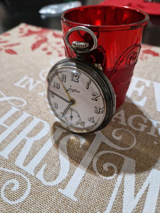 Рядък антикварен колекционерски немски джобен часовник Junghans