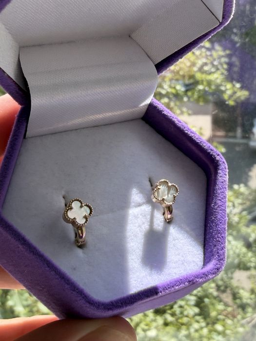 Сережки детские под ван клиф