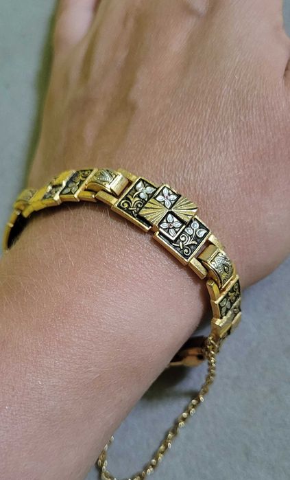 Brățară Toledo Damascene, placată cu aur, anii '60