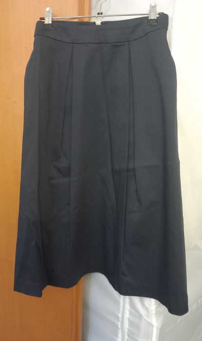 Fusta bleumarin cu buzunare, Stefanel, primavara, toamna