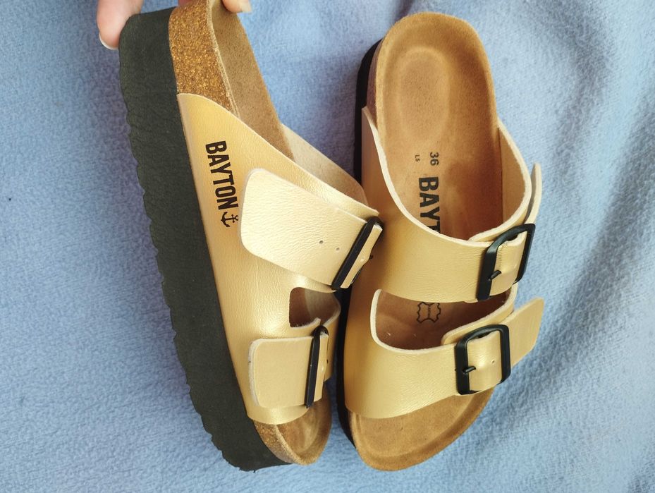 Сандали Unisa, чехли Bayton и Birkenstock номер 36.
