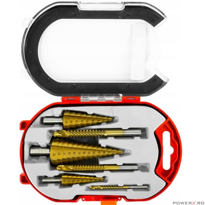 Set burghie conice 4-12; 4-20; 4-30 mm, 3x 3; 6; 8 mm, 6 piese, Verke