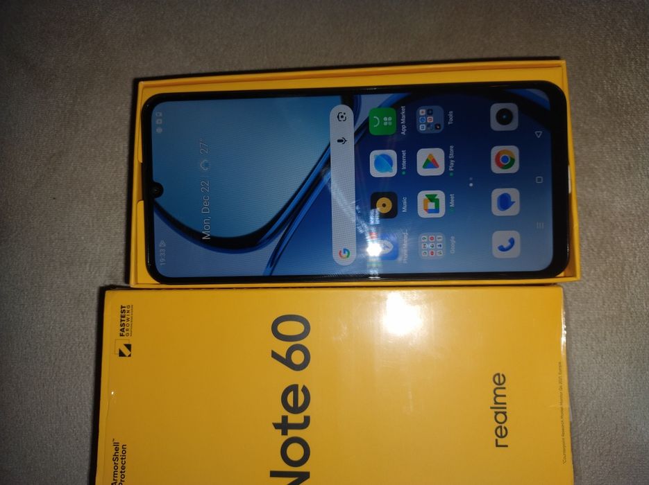 Смартфон GSM REALME NOTE 60 MARBLE BLACK RMX3933 6.74 ", 128 GB, RAM 6