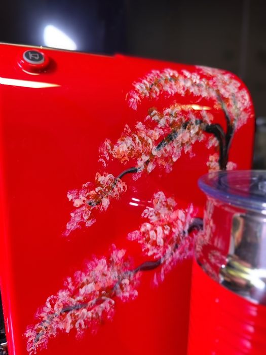 Aparat de cafea espressor Nespresso CitiZ and Milk (aeroccino) personalizat manual Cherry Tree