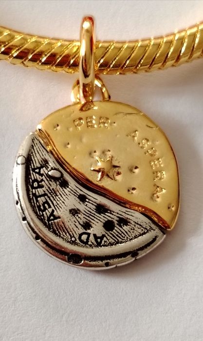 Pandantiv Pandora ME Soare și Luna Silver Gold S925 Ale