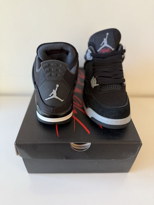 Air Jordan 4 Retro Black Canvas Full Box