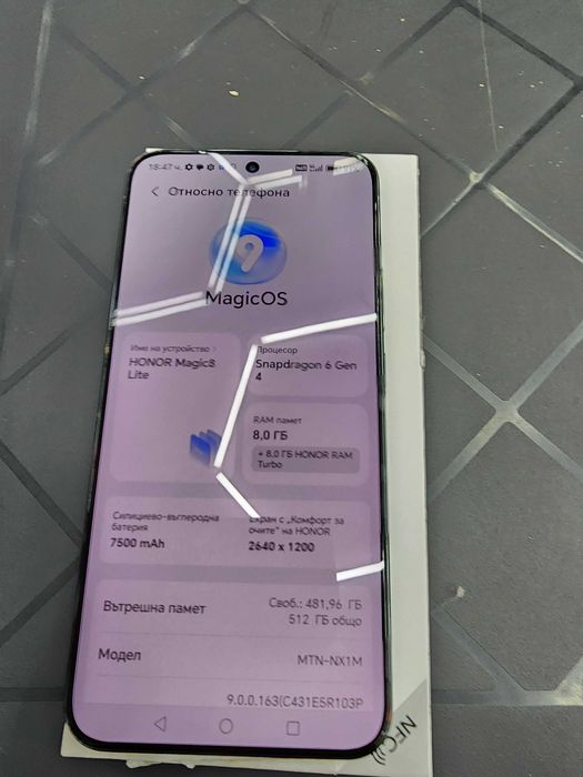 Honor magic 8 lite 512 gb 8+8 ram