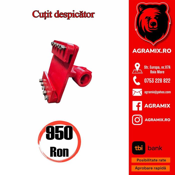 Cutit nou pentru despicatoare 37 T-22 T si ciocan tocatoare  Agramix