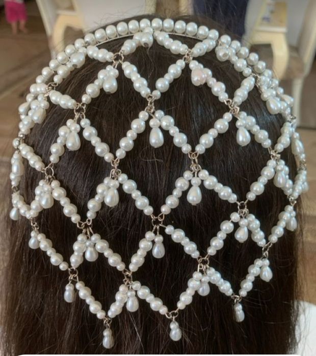 Тюбитейка бисерная и ободок с бисера.