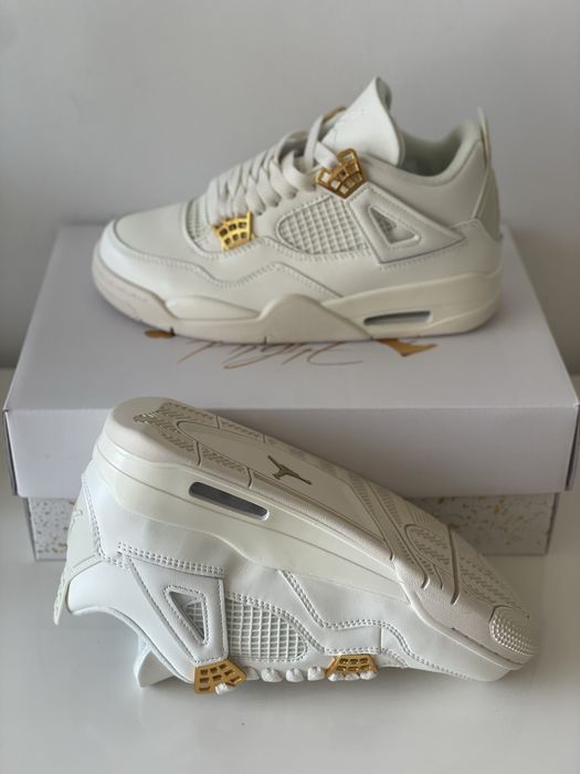 Jordan 4 Metallic Gold White  Air Nike 1