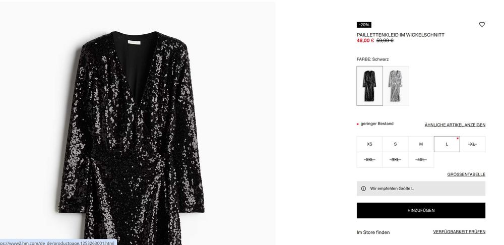 Новое платье-халат с пайетками H&M, размер XL (54/58)