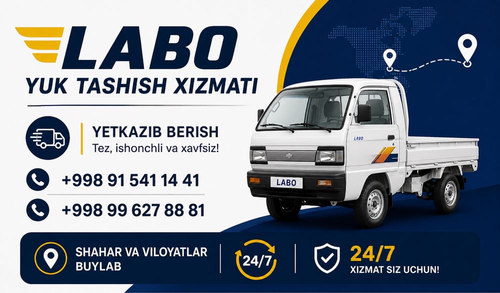 labo yuk tashish xizmati 24/7