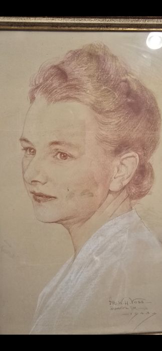 Tablou vechi portret in sepia 1943