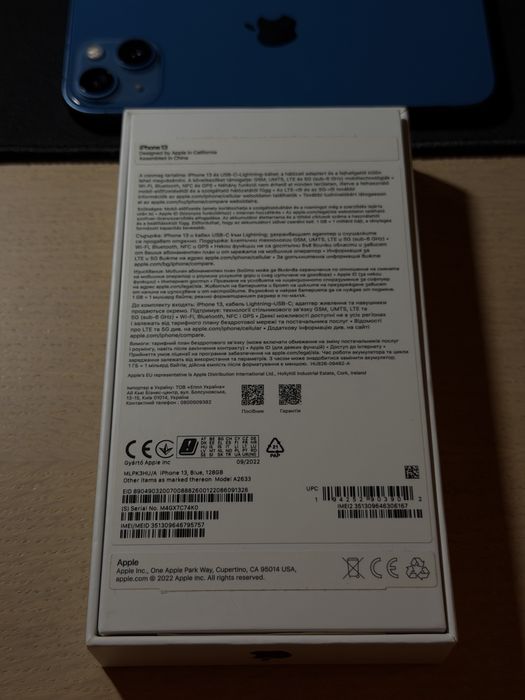 IPhone 13 blue 128 bg