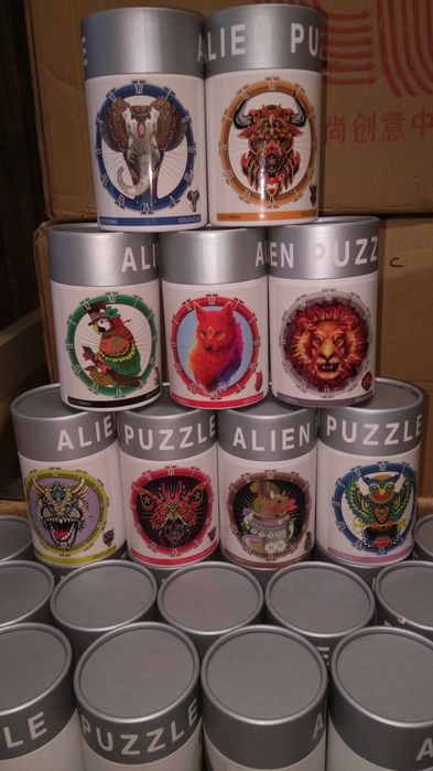 ТОП! Дървен пъзел 9 модела часовник с животни / лазерна изработка.