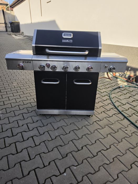 Grătar pe gaz Nexgrill Deluxe – [6] Arzătoare + Arzător lateral, Stare foarte bună