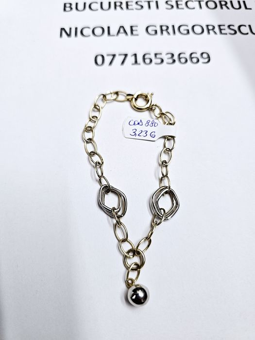 Vand bratara dama din aur 14 k 3.23 g cod 880