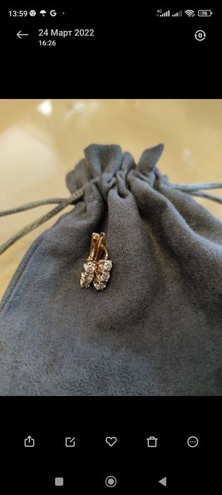 Продаются серьги с бриллиантами