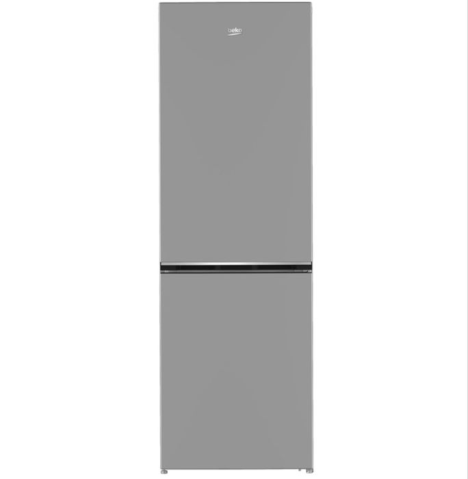 серебристый двухкамерный холодильник Beko