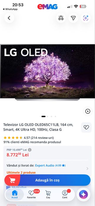Tv Lg Oled pentru piese