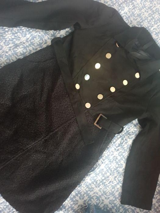 Палто  тренч шлифер черно ново