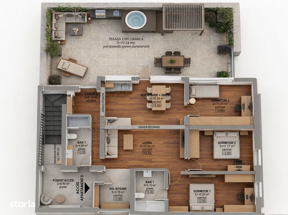 Apartamente în suprafață de 100 mp Construcție Nouă Cartierul Nou — fotografia 3
