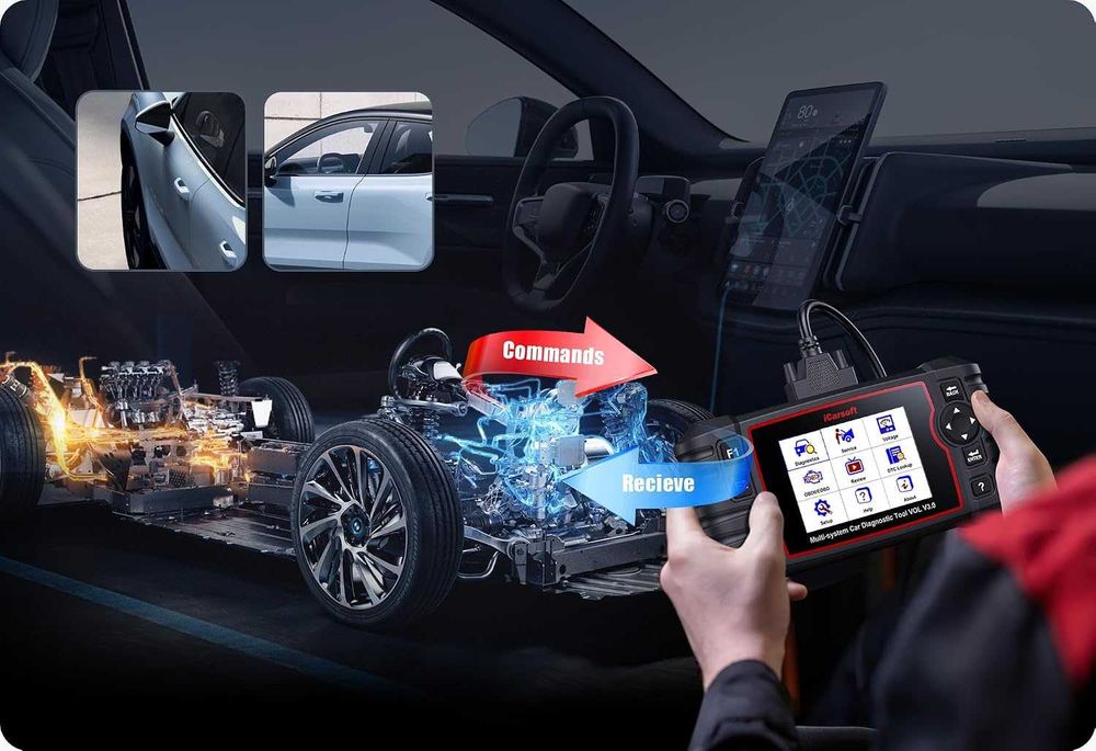 iCarsoft VOL V3.0 VOL Уред за диагностика на кола OBD2 съвместим с Volvo и Saab