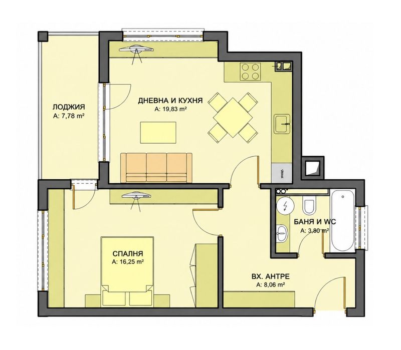 Двустаен, фронтална гледка море, гр. Бяла, 72 m²