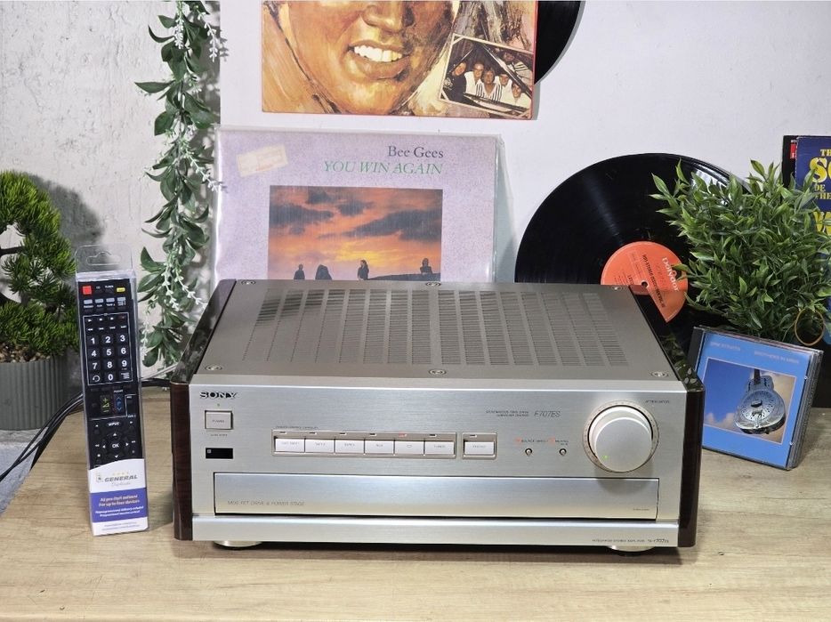 Amplificator SONY TA-F707 ES, gold șampanie, laterale lemn , Japan
