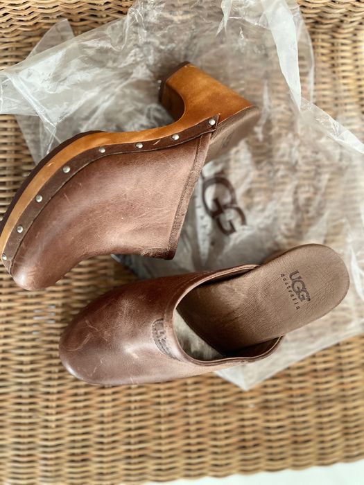 UGG / сабо / kафяво, ест. кожа