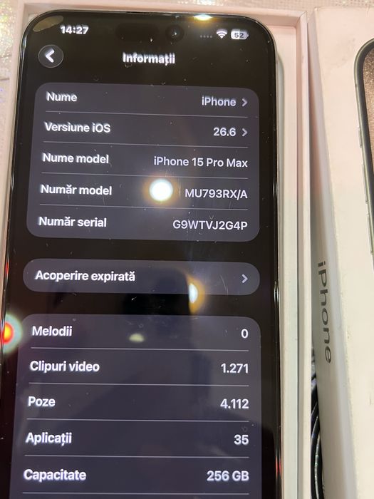 Vand iphoen 15 pro Max 256GB