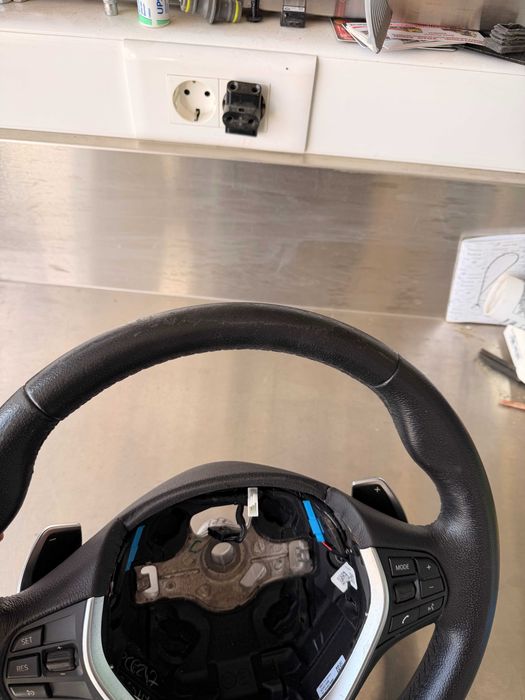 BMW F30 328i кожен мулти волан с пера, paddle shift steering wheel, бутони за автоматик – БМВ Ф30 xDrive без airbag