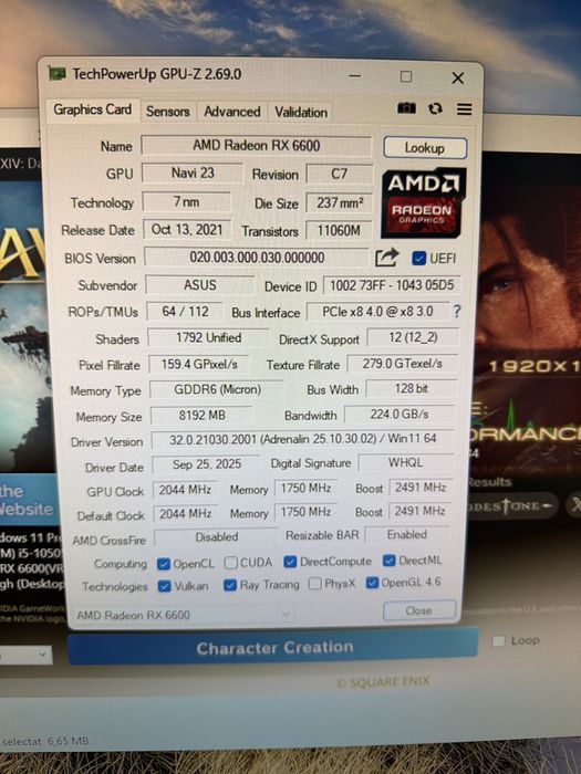 Sistem Desktop Gaming i5 10gen 32g ram 512g nvme RX6600 8g