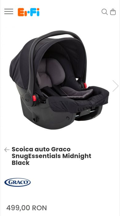 Scoica auto Graco SnugEssential i-Size + Baza isofix
