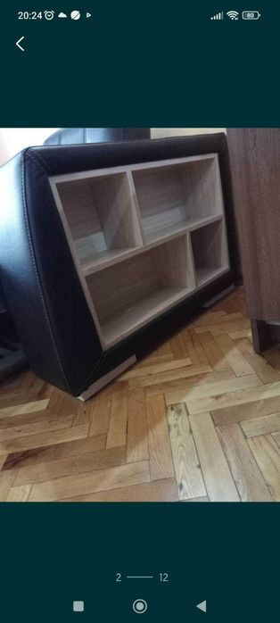 Разтегателен ъглов диван "Мадейра" плат (дамска ) и еко кожа
