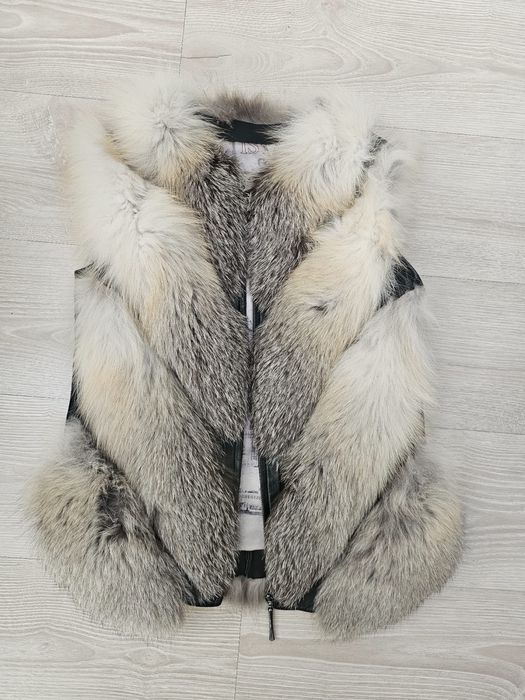 Blana naturala xs , 2 in 1 , maneci 3/4 detasabile