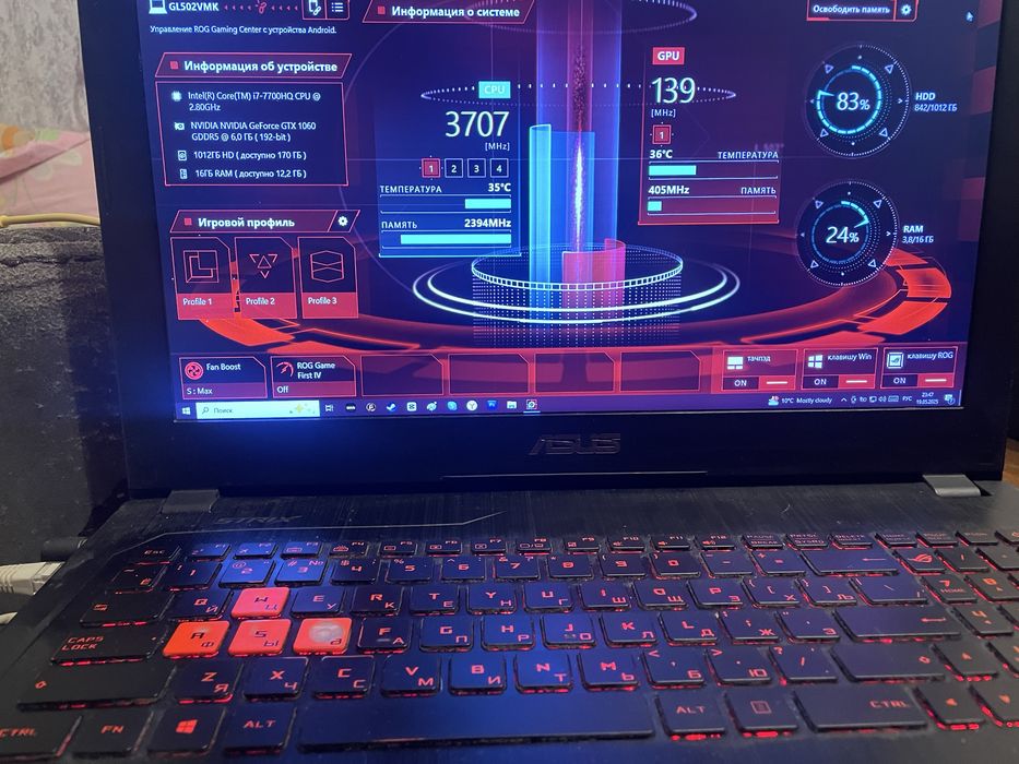 Ноутбук Asus rog GL502VMK