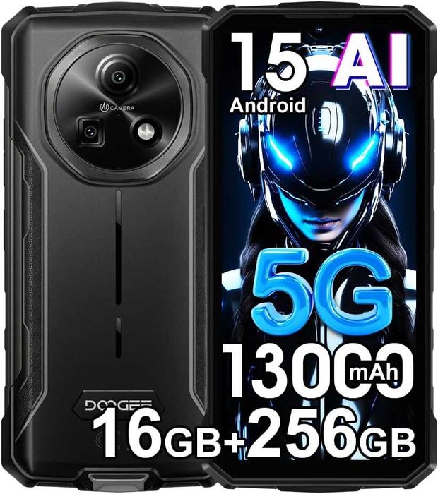 Telefon Doogee Fire 7 5G Dual SIM 6.6-inch 90Hz IPS 256GB 13000mAh NFC