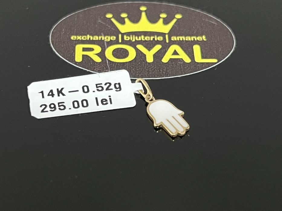 Bijuteria Royal CB : Pandantiv simbol hamsa 14k 585  0,52 grame
