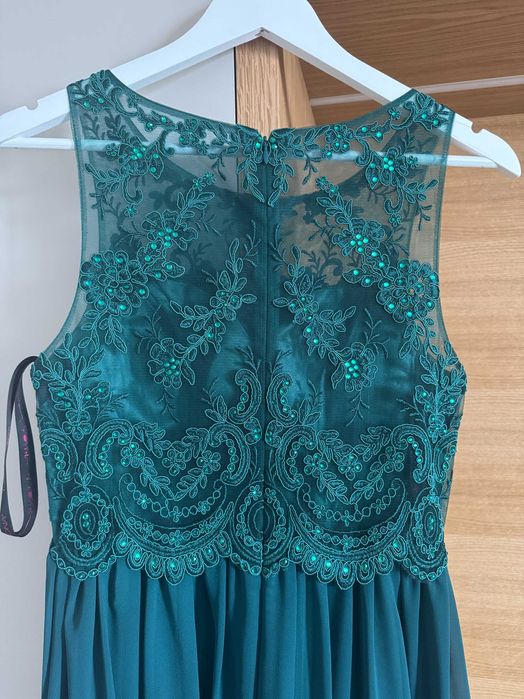 Рокля за официален повод - зелена, размер S/36 EU