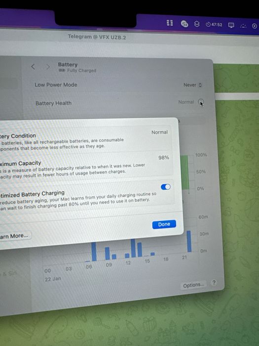 Macbook air m2 8/256 98 % 70 sikl midnight