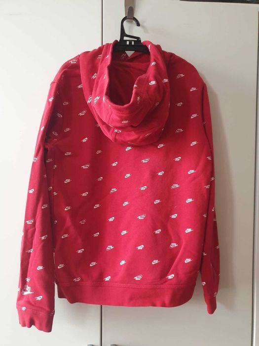 Hanorac Nike cu gluga, culoare rosu