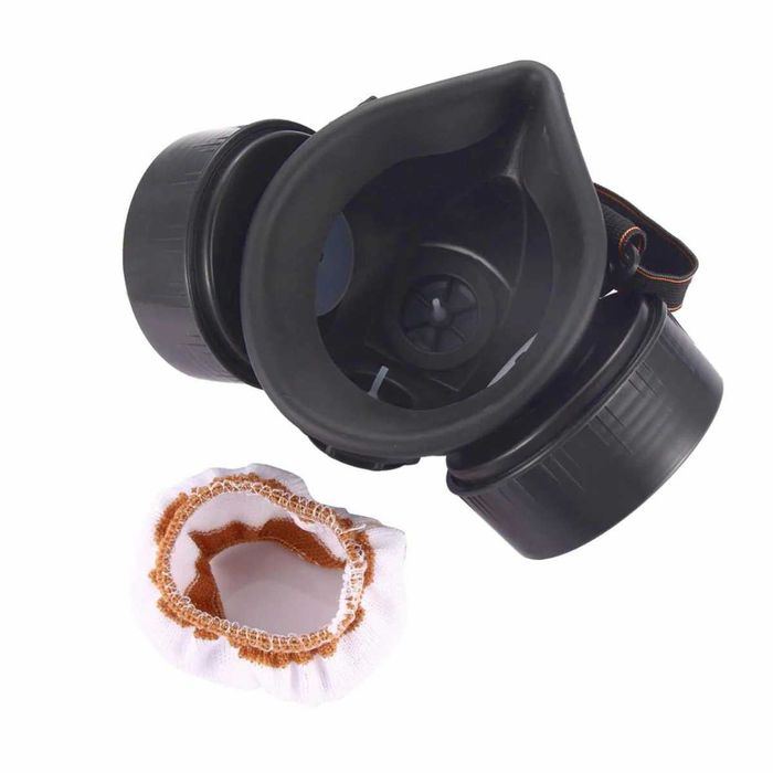 Masca protectie cu 2 filtre de carbon activ si ochelari