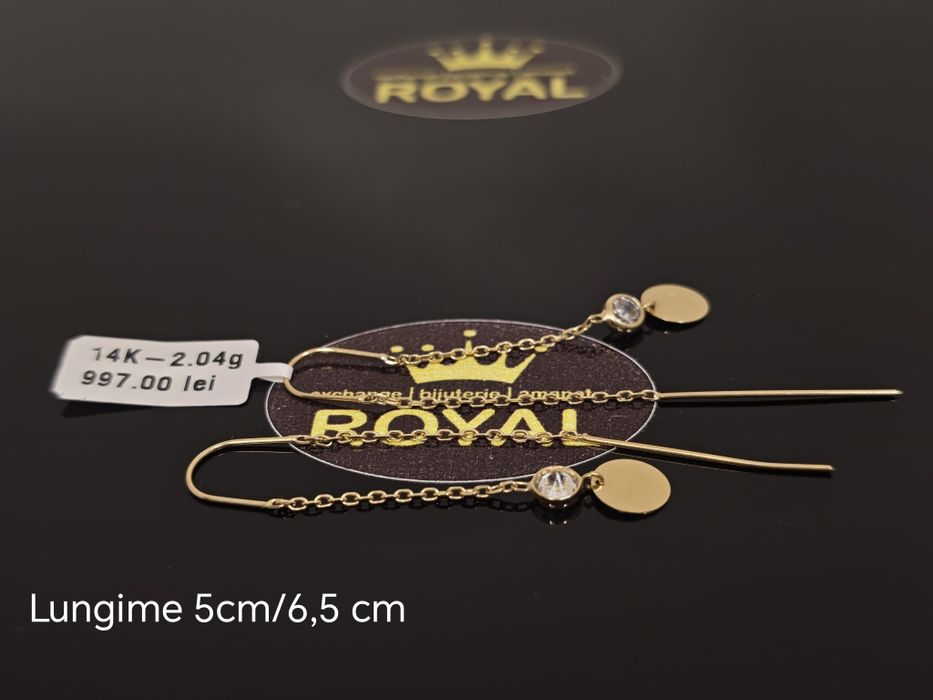 Bijuteria Royal: Cercei aur 14k 2.04 gr